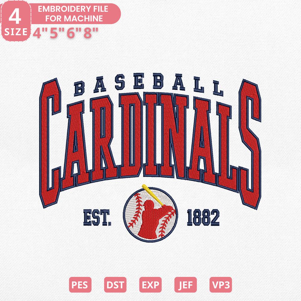 Vintage Arizona Baseball Embroidery Design PES DST Instant Download - ThredViora