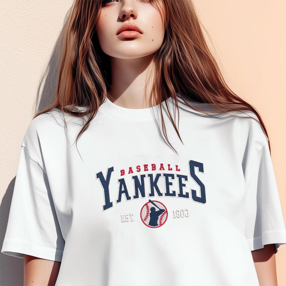 Vintage New York Baseball Embroidery Design - PES DST JEF EXP VP3 - ThredViora