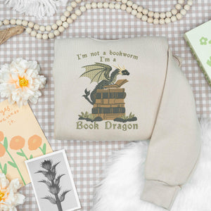 Book Dragon Embroidery Design Teacher