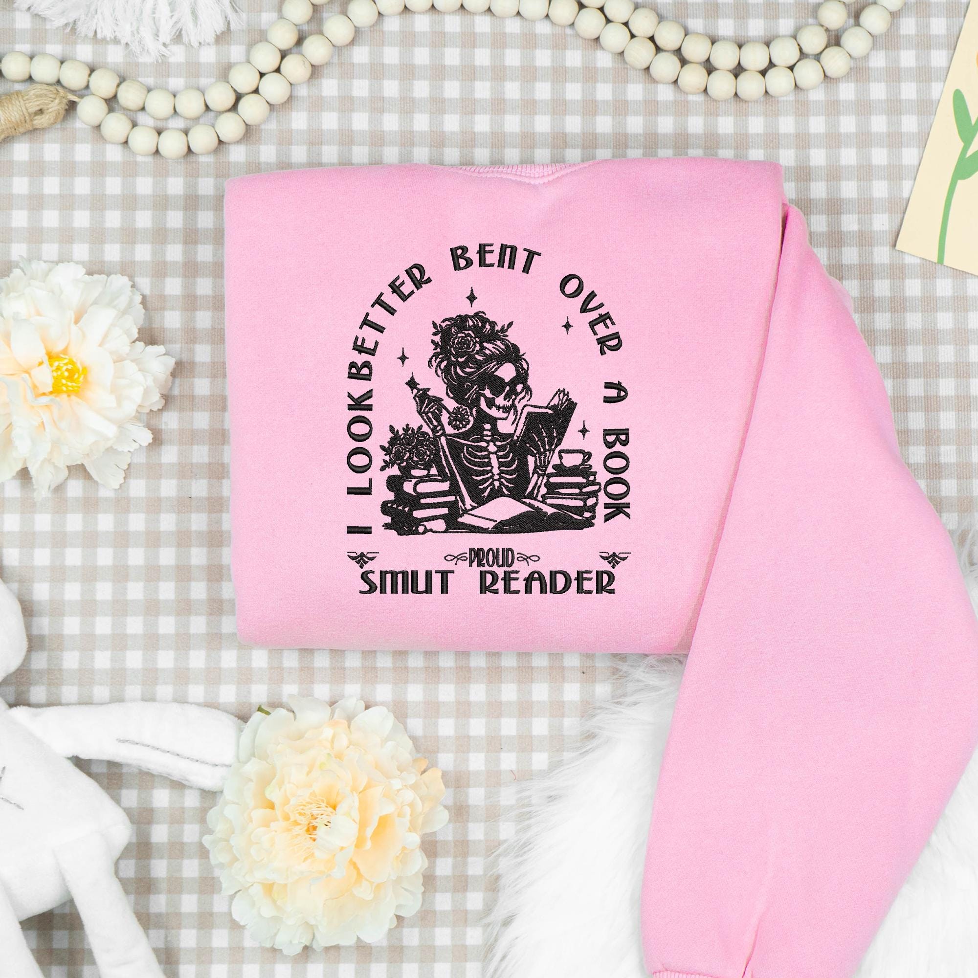 Smut Reader Embroidery Design Romance Book