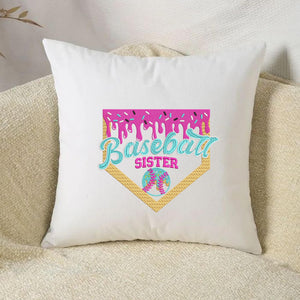 Baseball Sister Embroidery Design Game Day Mom