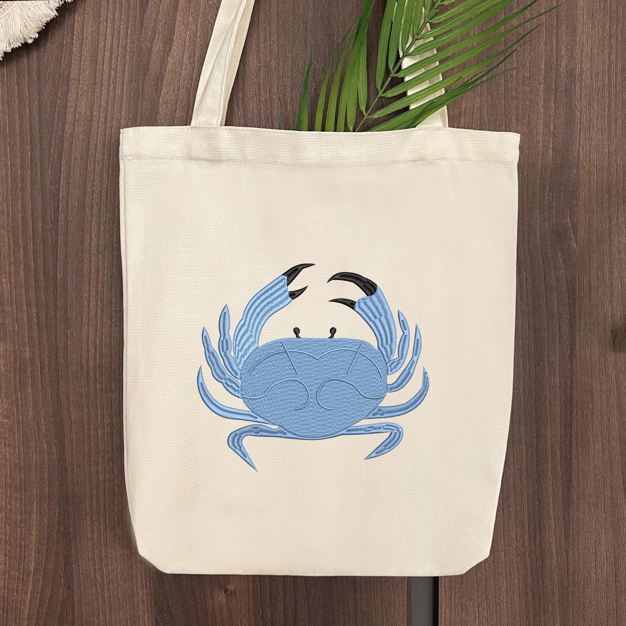 Crab Embroidery Design Sea Culture Summer Ocean Nautical