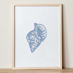Sea Snail Embroidery Design Ocean Nautical Summer