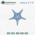Starfish Sea Culture Summer Embroidery Design