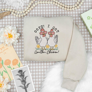 Chicken Embroidery Design Funny Farm Animal Hen