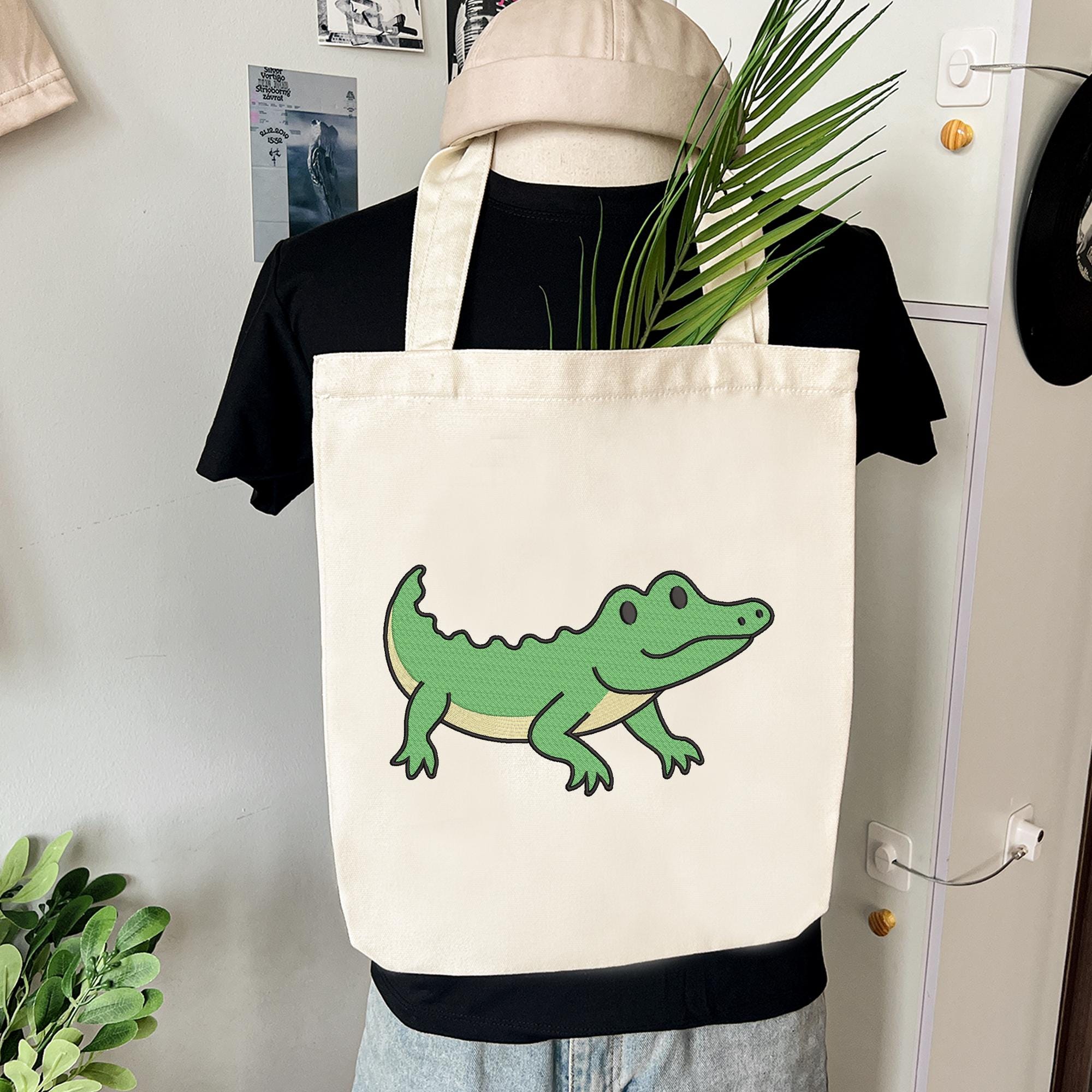 Crocodile Embroidery Design Safari Zoo Animal