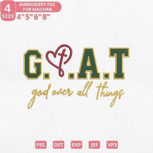 Christian Faith Cross Embroidery Design PES DST JEF Files - ThredViora