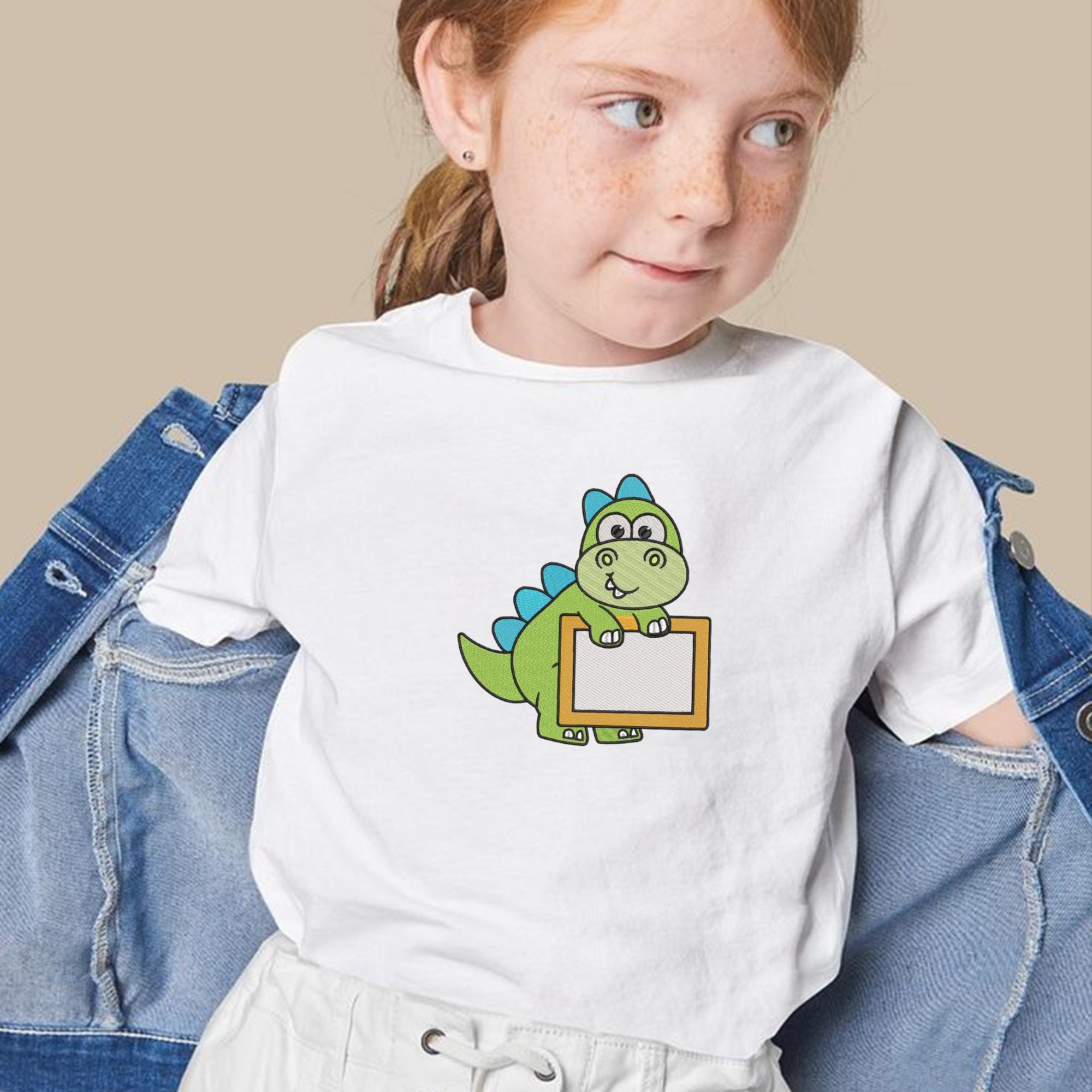 Dinosaur Embroidery Design Name Frame Safari Animal