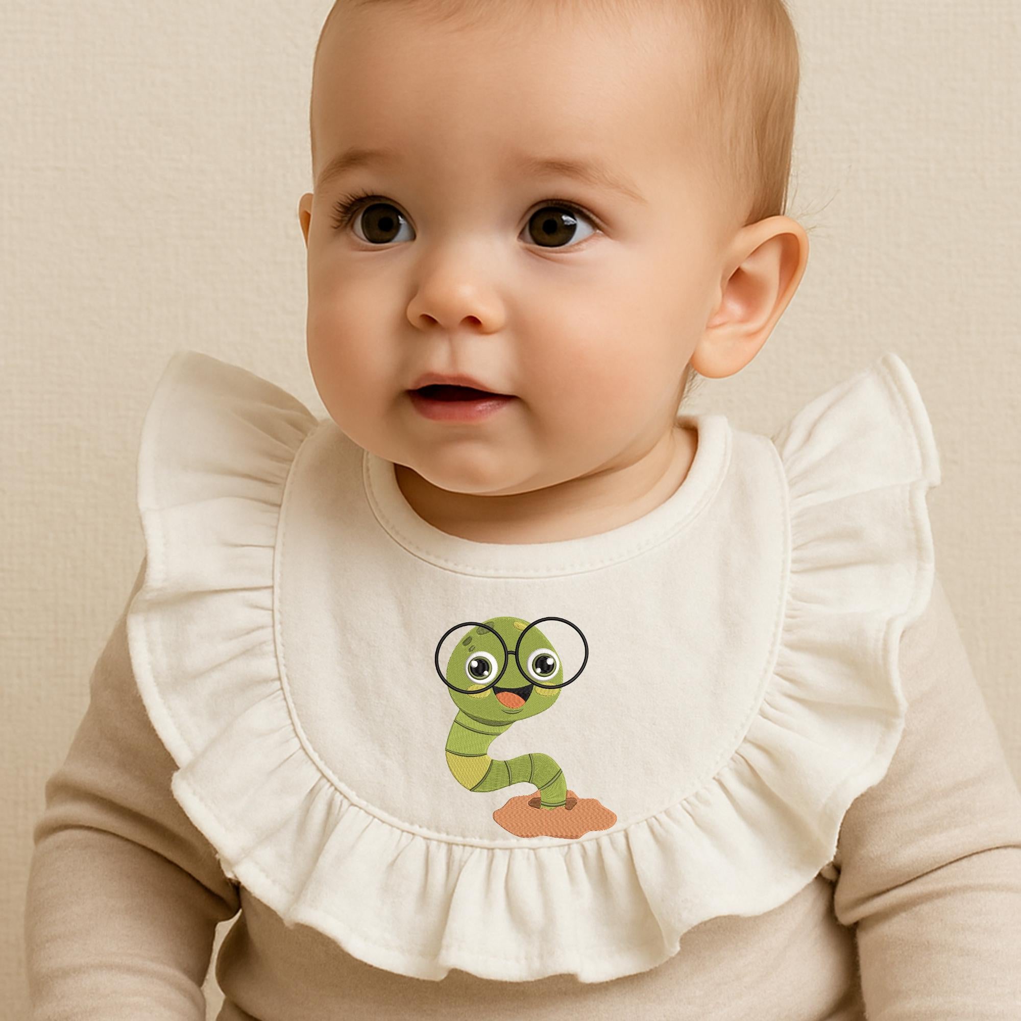 Caterpillar Embroidery Design Insects Machine Farm Animal Kid