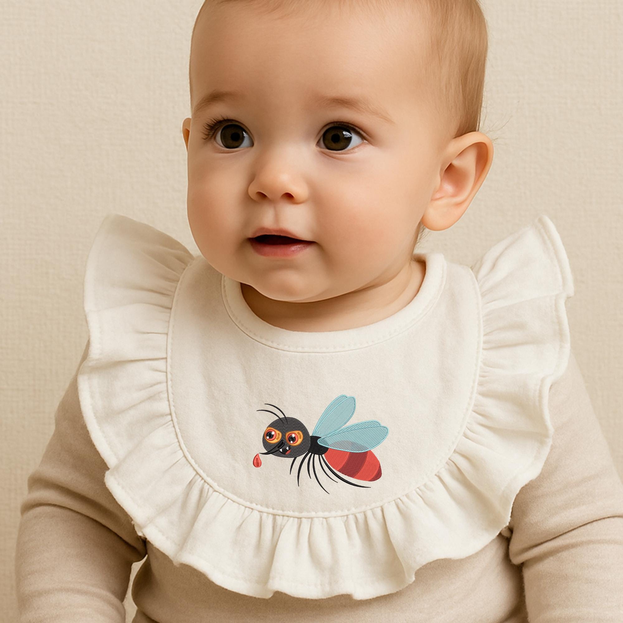 Mosquito Embroidery Design Insects Machine Kid