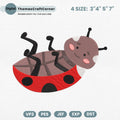 Ladybug Embroidery Design Insects Machine Spring Baby