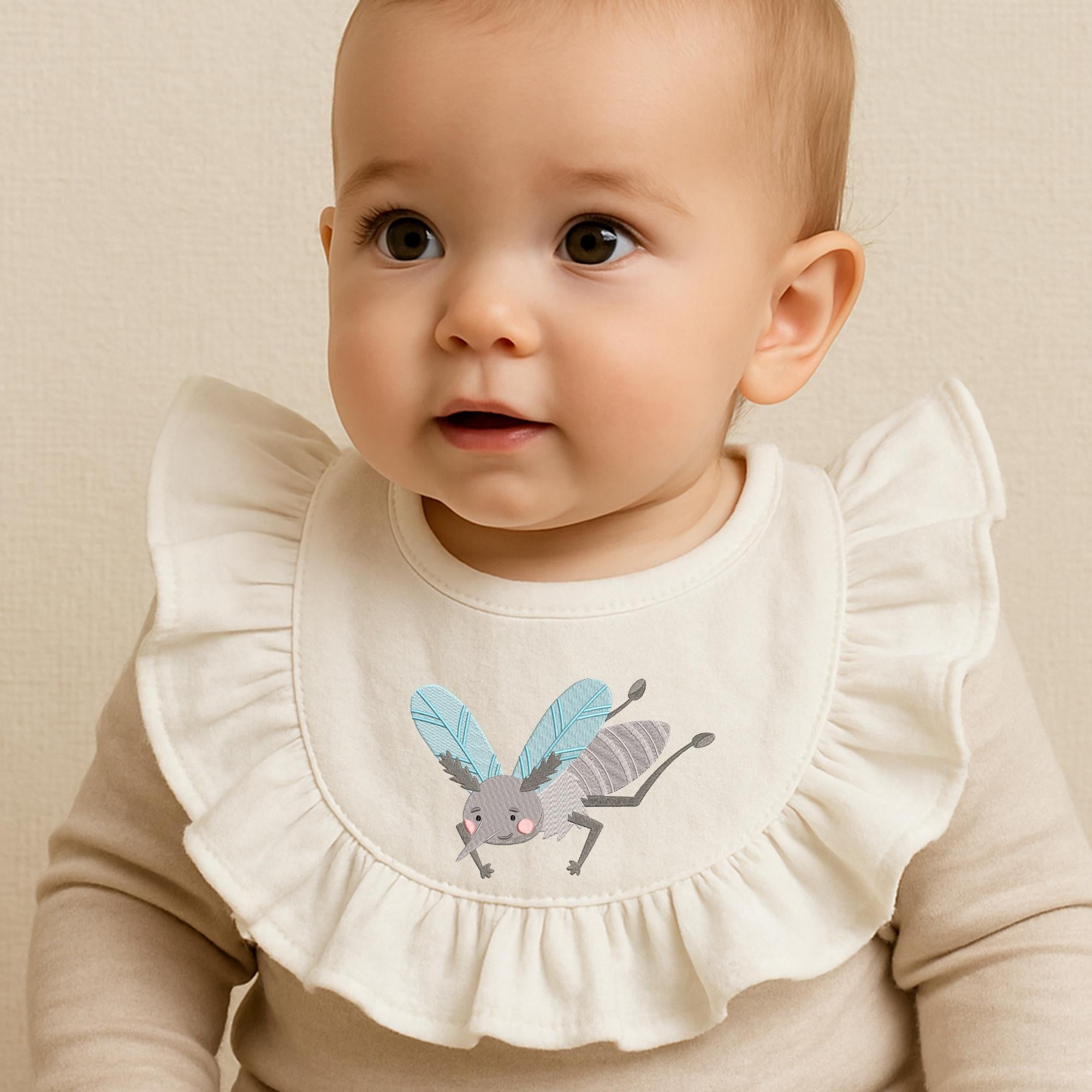 Mosquito Embroidery Design Insects Machine Spring Baby Kid