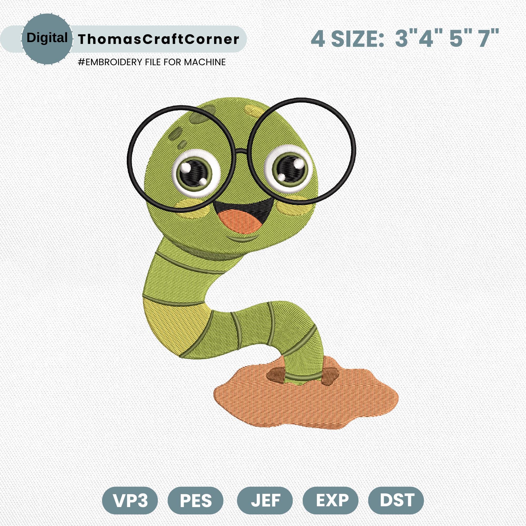 Caterpillar Embroidery Design Insects Machine Farm Animal Kid