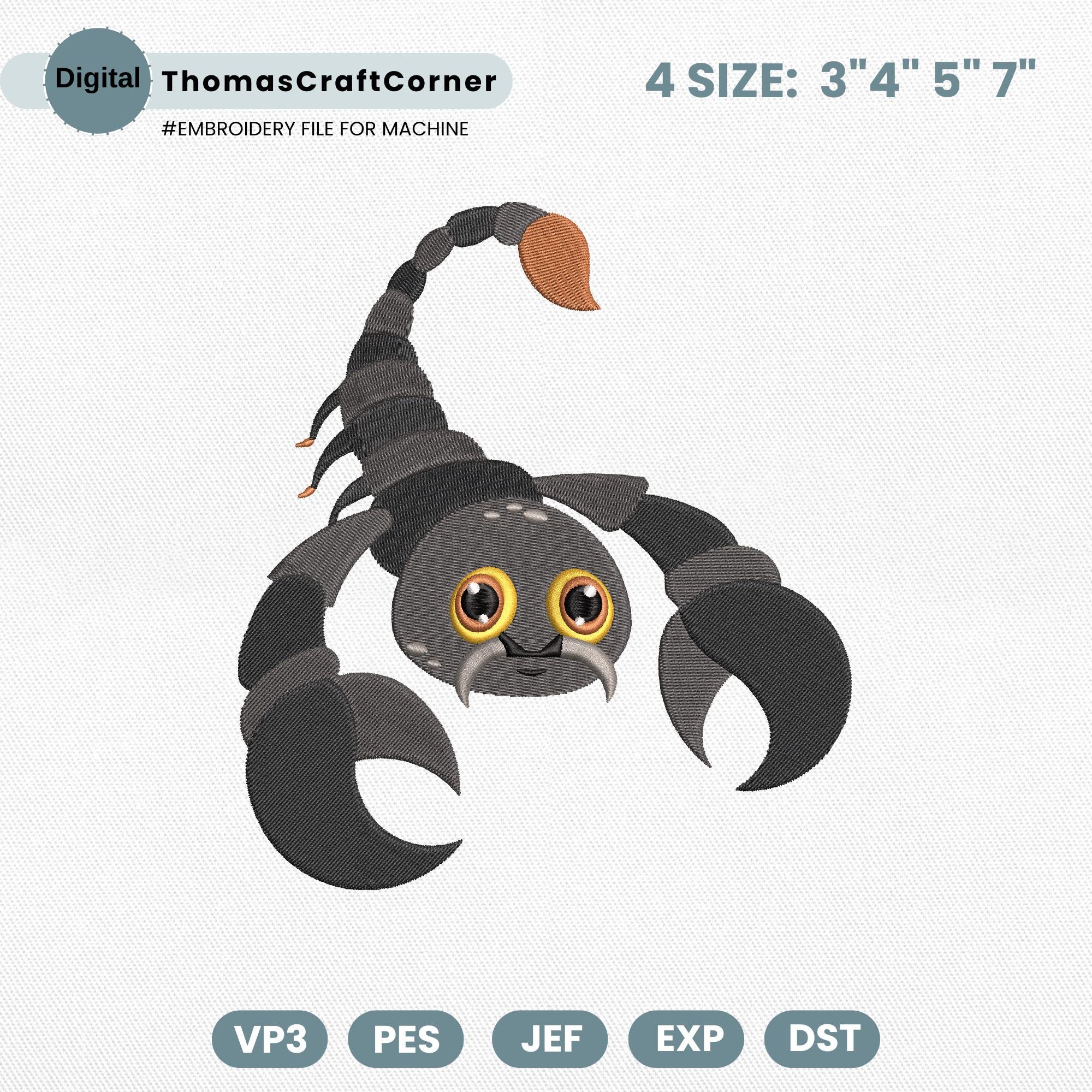 Scorpion Embroidery Design Insects Machine Embroidery Kid