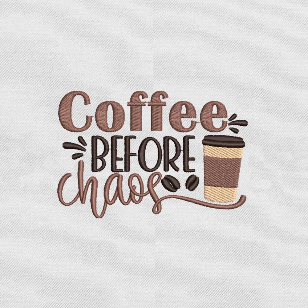 Funny Coffee Embroidery Design PES DST EXP VP3 JEF