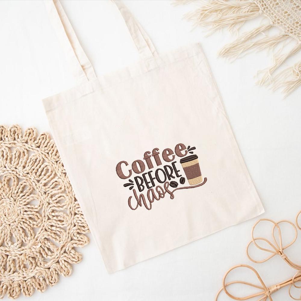 Funny Coffee Embroidery Design PES DST EXP VP3 JEF