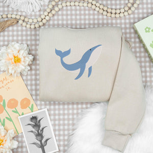 Whale Embroidery Design Sea Culture Ocean Nautical Summer