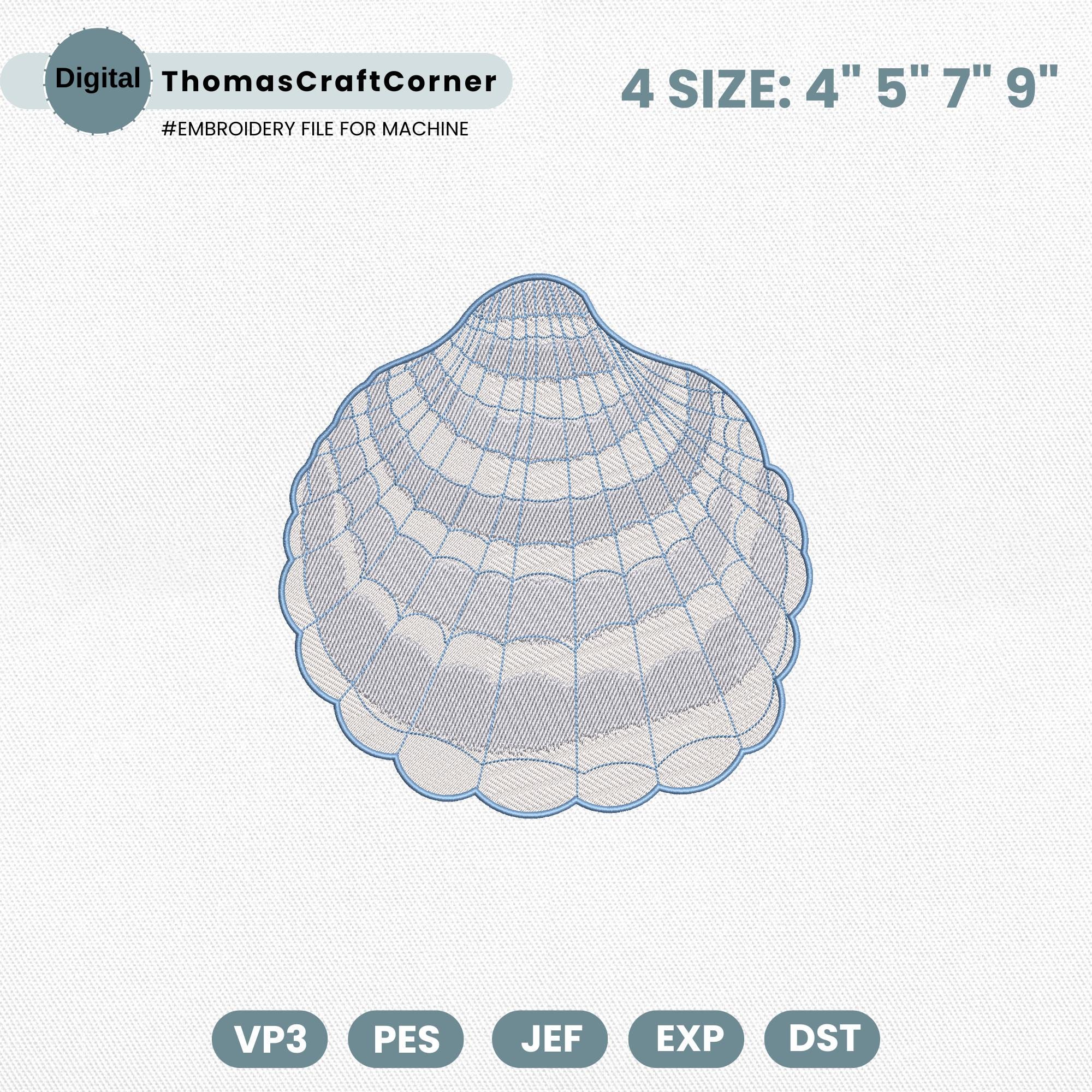 Clams Sea Culture Summer Nautical Ocean Embroidery Design