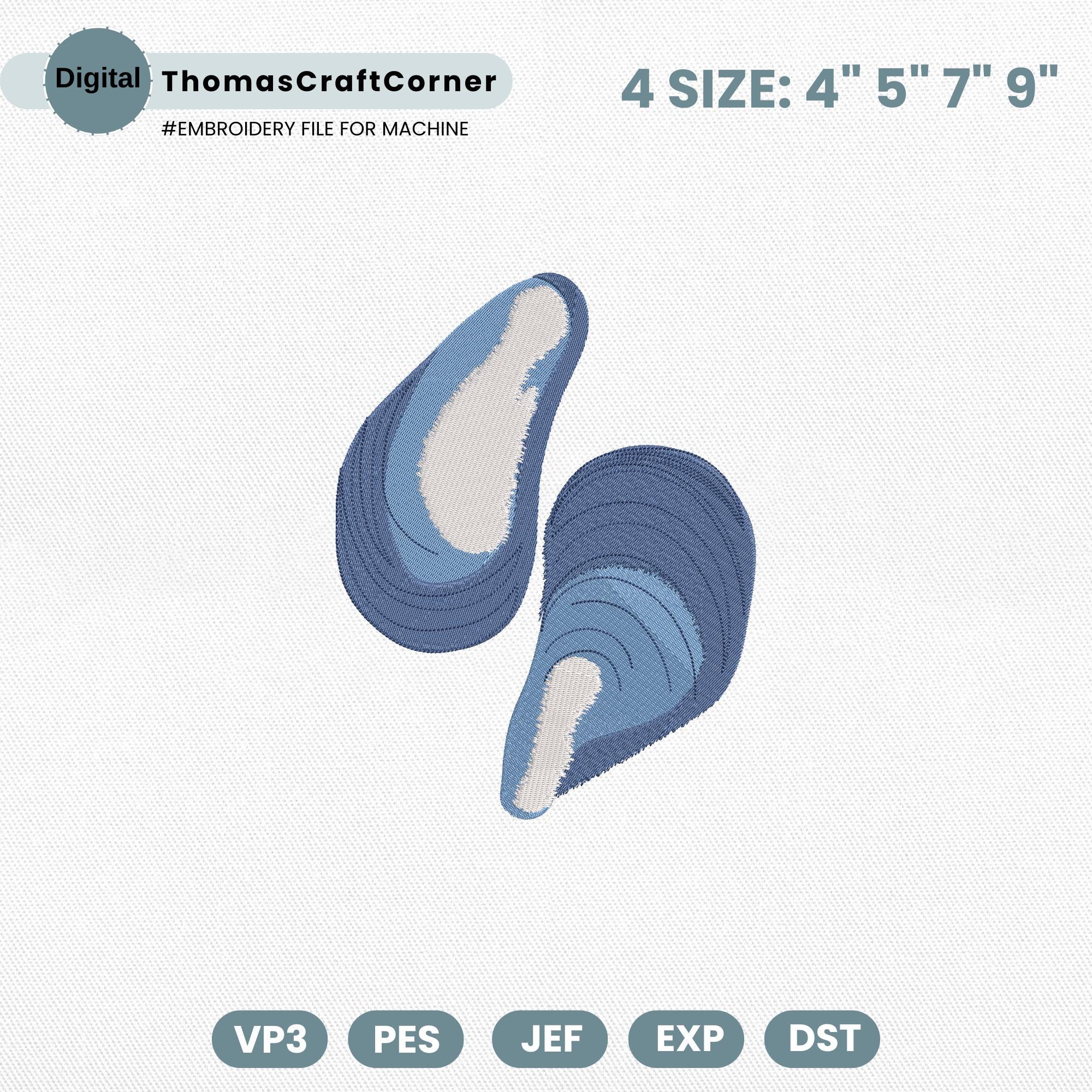 Mussel Sea Culture Summer Nautical Ocean Embroidery Design