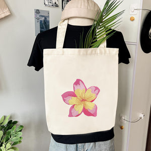 Frangipani Flower Embroidery Design Hawaii Coastal