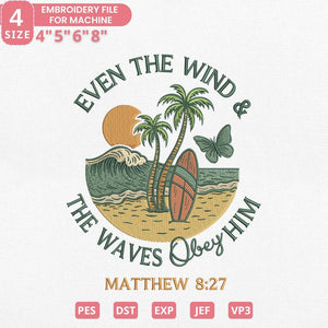 Christian Ocean Embroidery Design PES DST JEF Instant Download - ThredViora