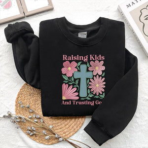 Christian Family Floral Cross Embroidery Pattern PES DST - ThredViora