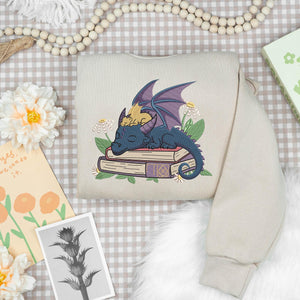 Dragon Books Embroidery Design Fantasy Reading