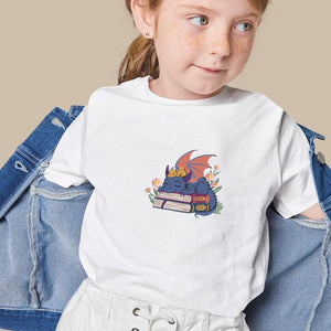 Dragons Books Embroidery Design Fantasy Reading