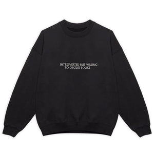 Introverted Books Embroidery Design Book Lover Quiet Readers