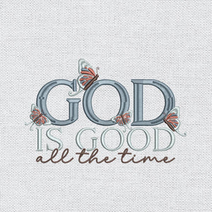 God Is Good Embroidery Design, Bible Verse, PES, DST, JEF - ThredViora
