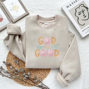 God is Good Embroidery Design PES DST JEF Instant Download - ThredViora