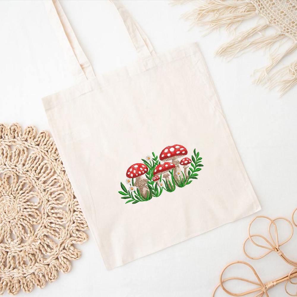 Mushroom Forest Embroidery Design PES DST JEF