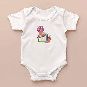 Pink Dinosaur Embroidery Design Name Frame Safari Animal