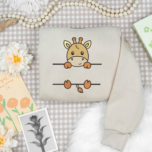 Turtleneck Embroidery Design Name Frame Student Label Safari