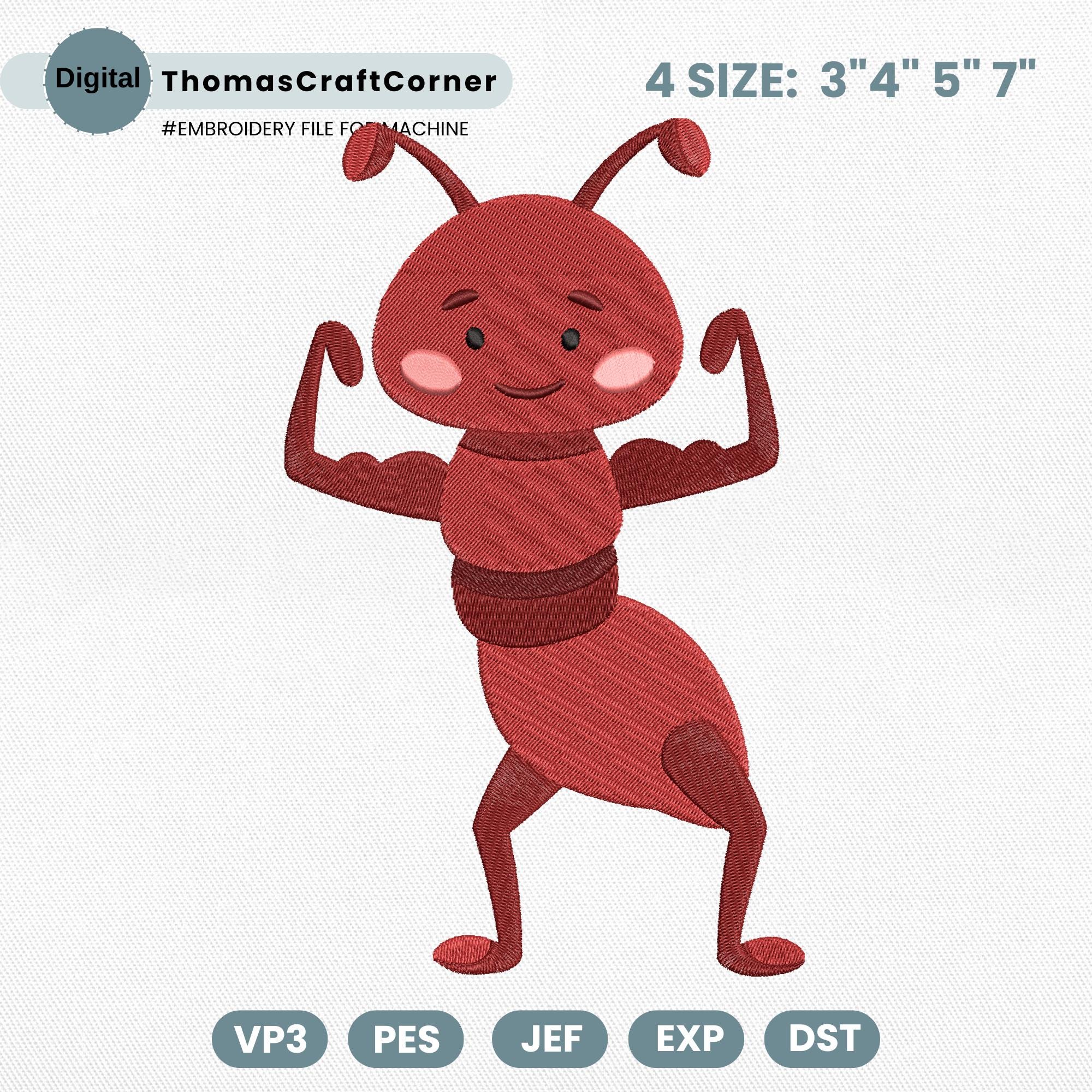 Ant Embroidery Design Insects Machine Mini Farm Animal