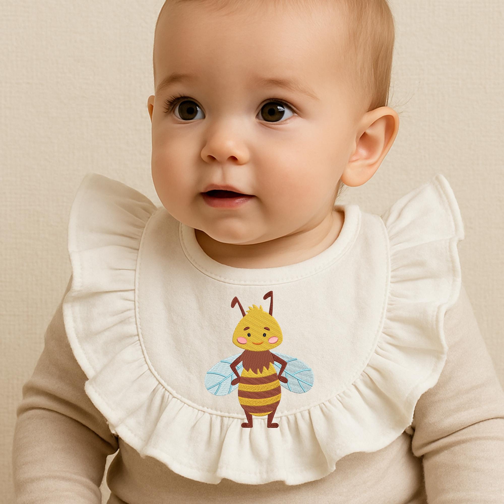 Bee Embroidery Design Insects Machine Spring Baby