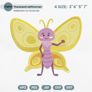 Butterfly Embroidery Design Insects Machine Spring Baby Kid