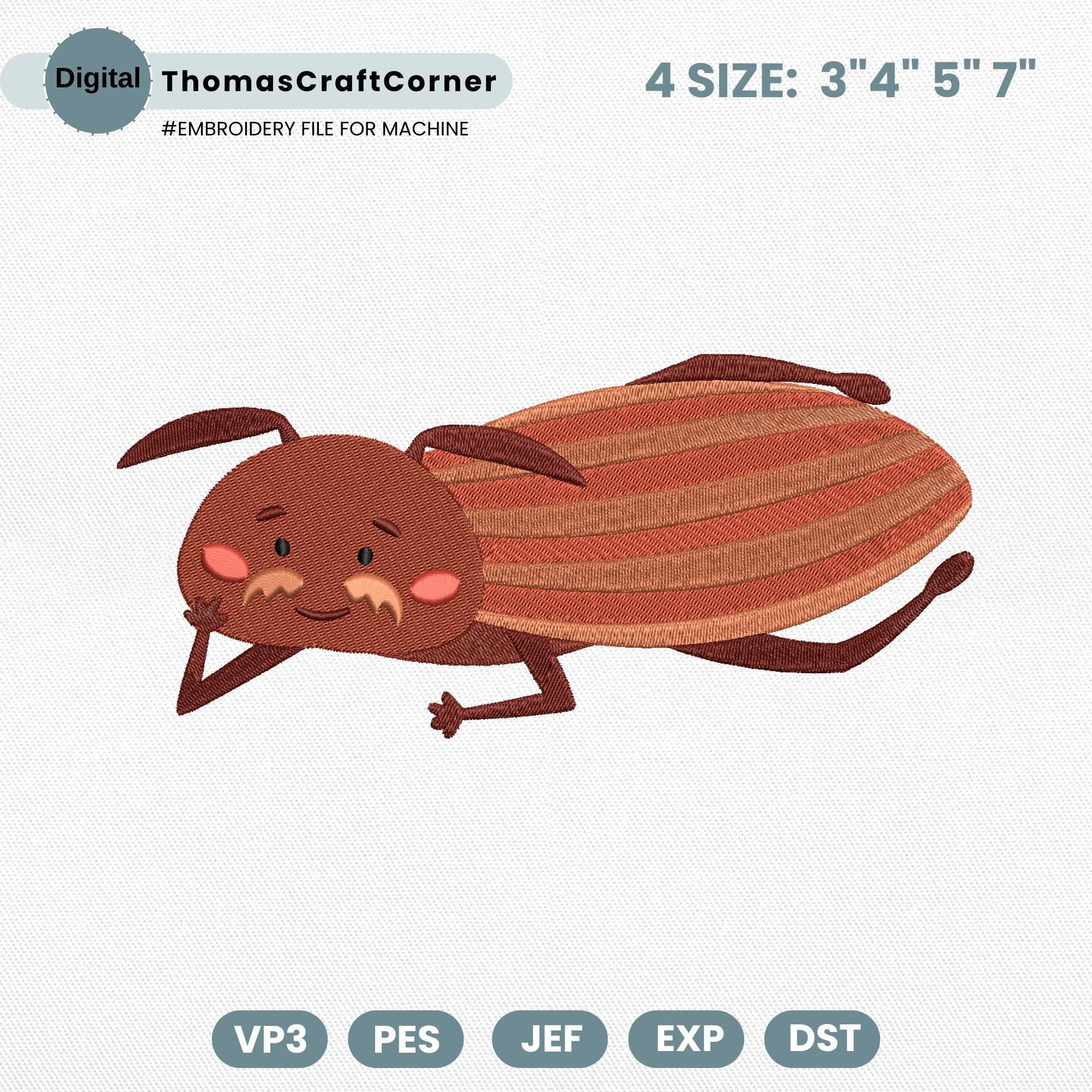 Cockroach Embroidery Design Insects Machine Mini Farm Animal