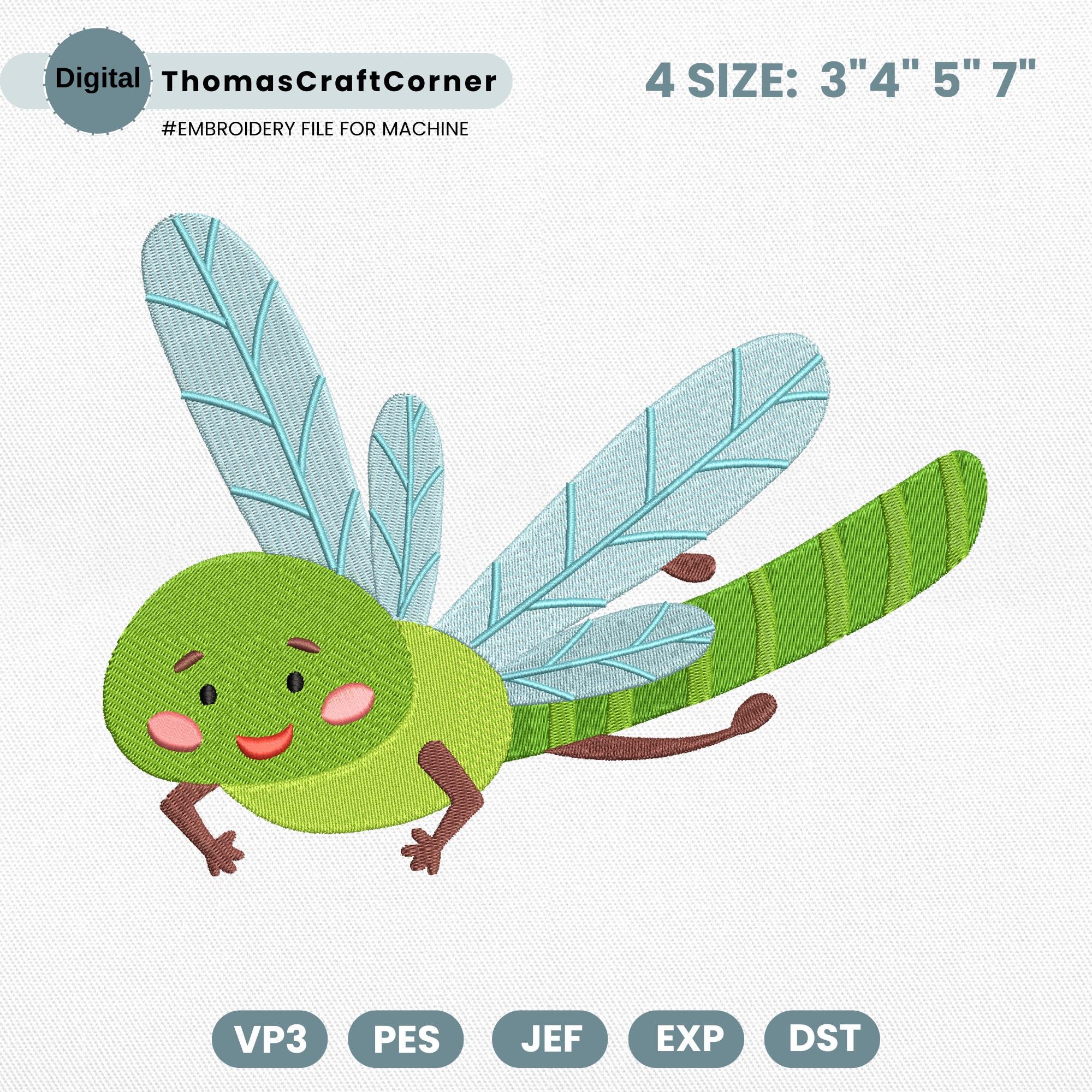 Dragonfly Embroidery Design Insects Machine File Spring Baby