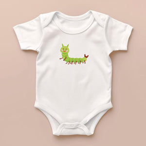 Green Worm Embroidery Design Insects Machine Spring Baby Farm Animal