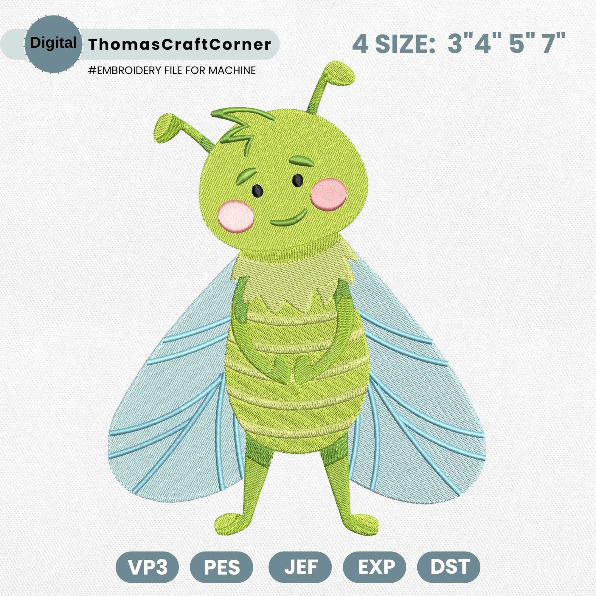 Locust Embroidery Design Insects Machine Mini Spring Farm Animal