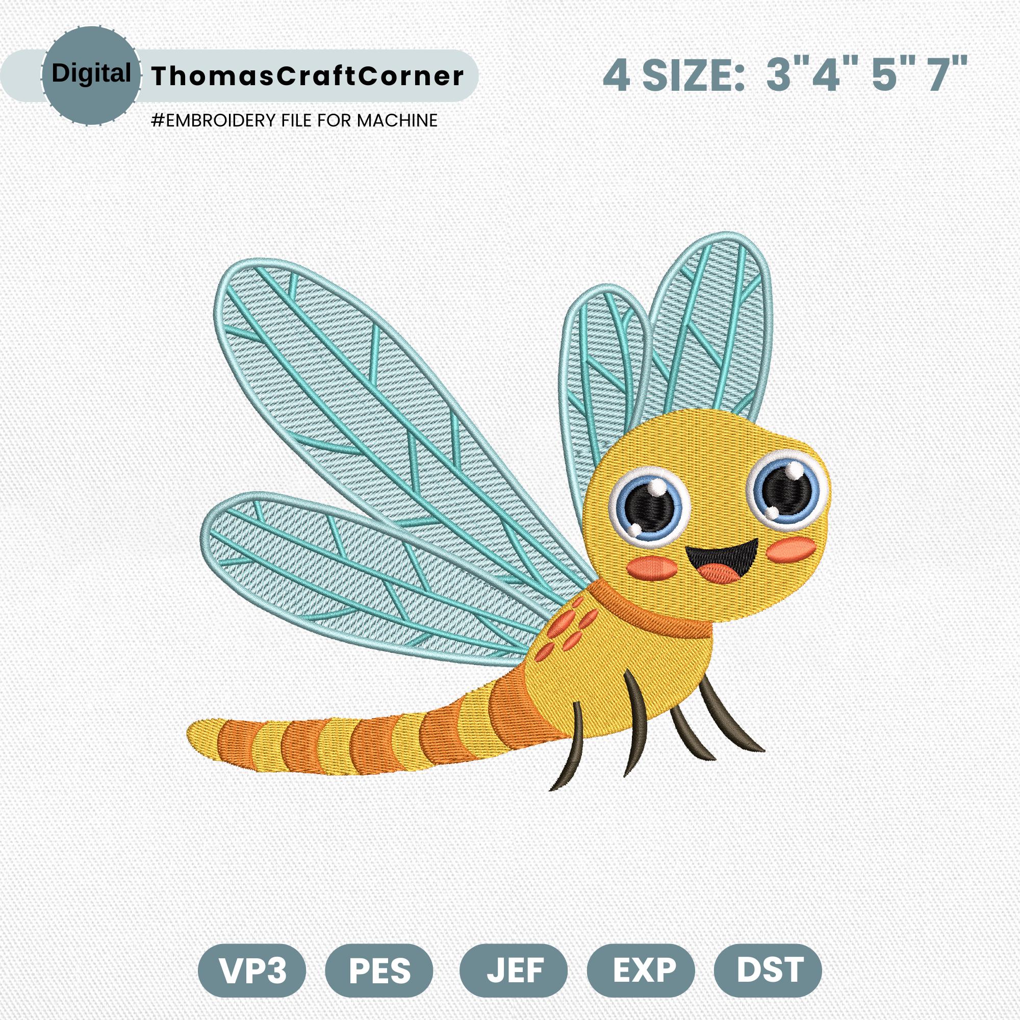 Dragonfly Embroidery Design Insects Machine Farm Animal