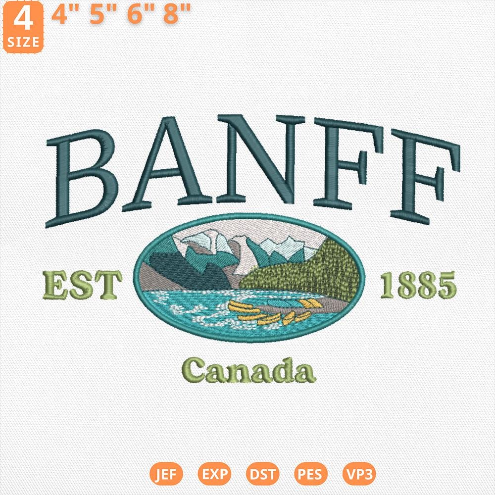 Banff Canada Embroidery Design Machine File Digital