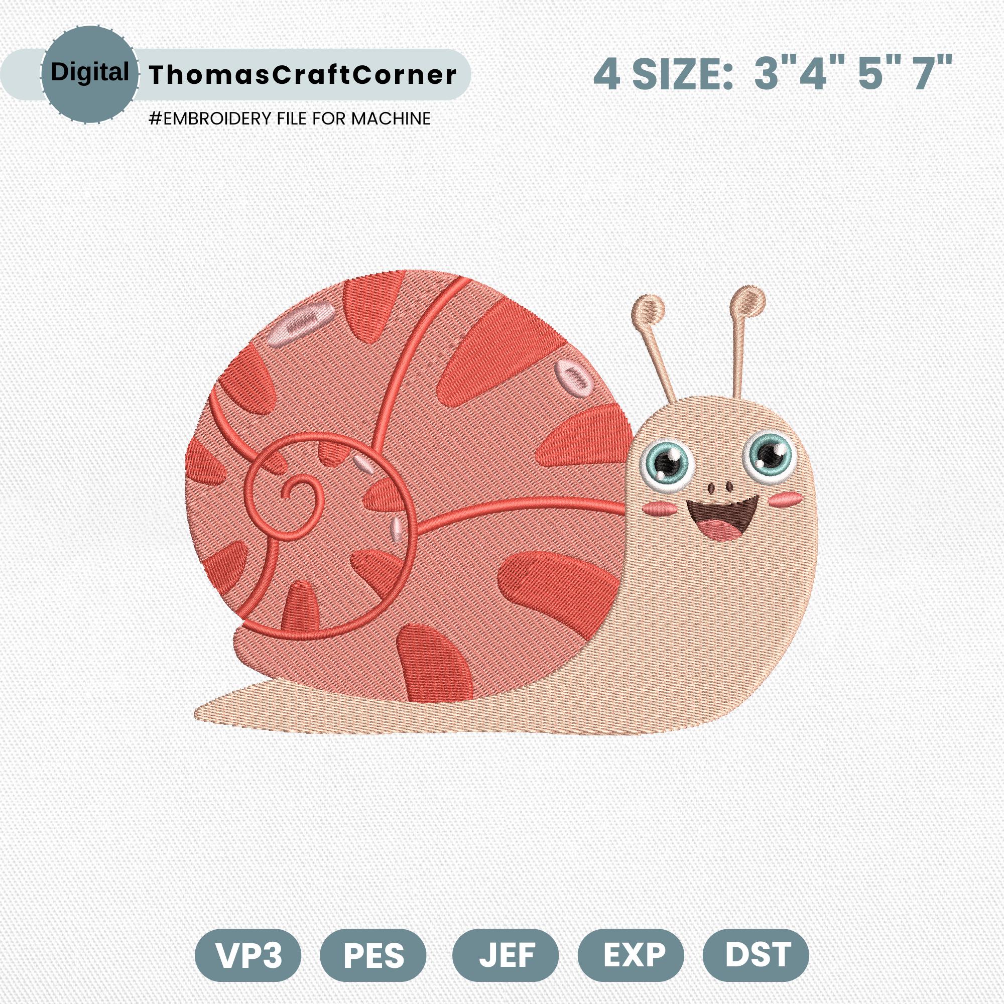 Snail Embroidery Design Insects Machine Farm Animal