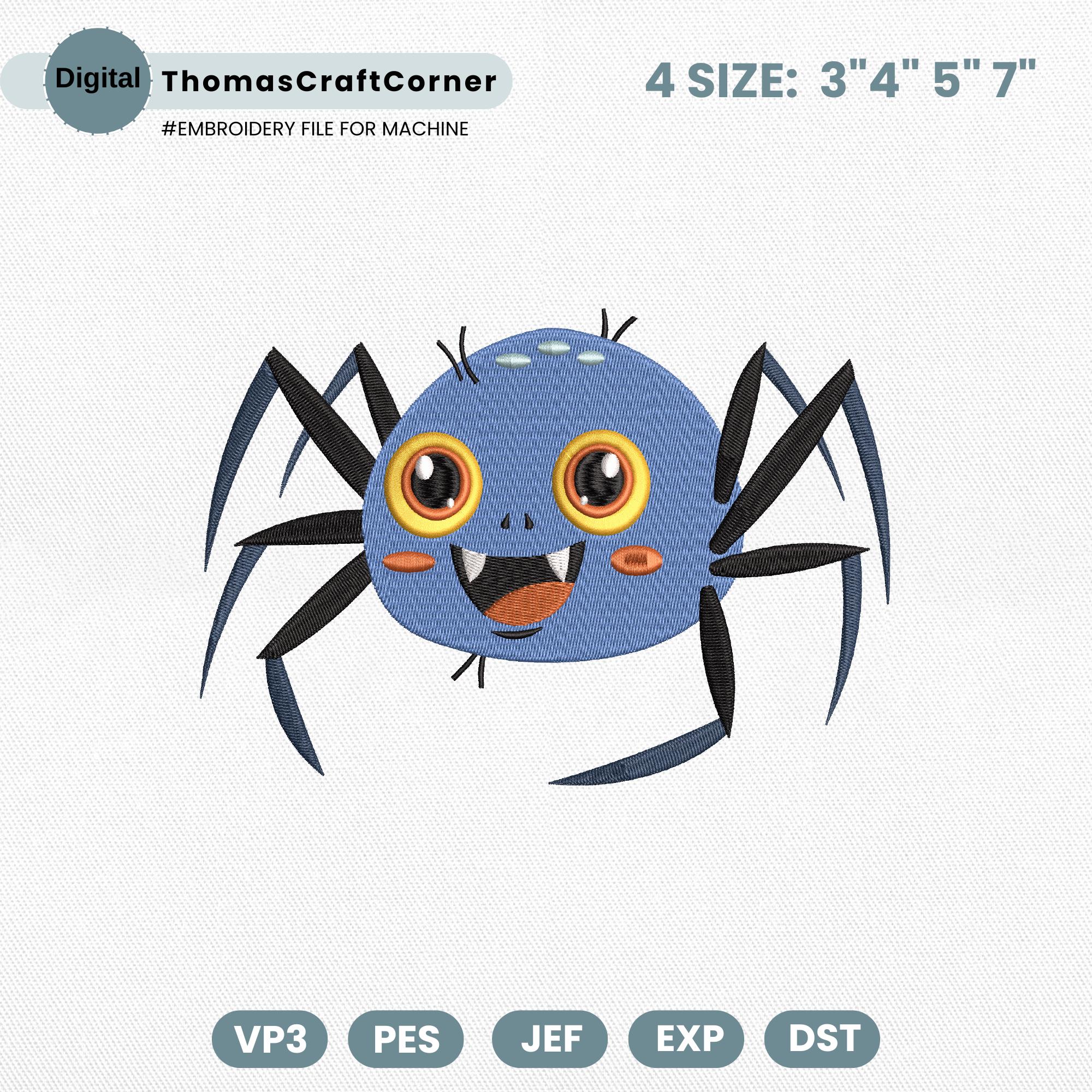 Spider Embroidery Design Insects Machine Farm Animal Kid