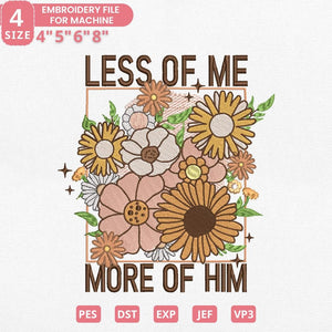 Christian Quote Embroidery Design PES DST JEF EXP Files - ThredViora