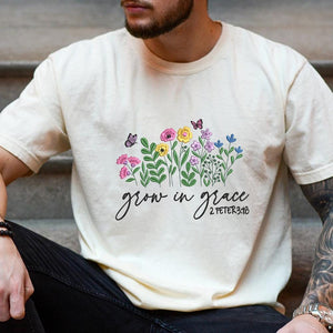 Grow In Grace Embroidery Pattern PES DST JEF Bible Verse - ThredViora