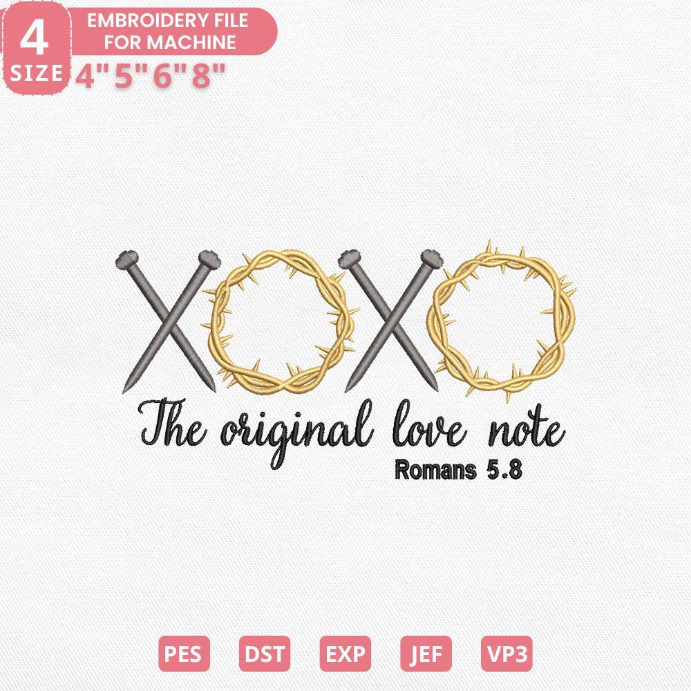 Love Note Easter Embroidery Design PES DST JEF Download - ThredViora