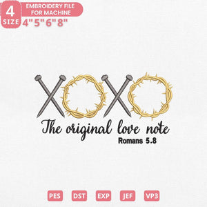 Love Note Easter Embroidery Design PES DST JEF Download - ThredViora