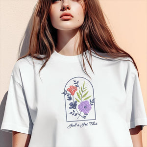 God's Got This Floral Embroidery Pattern PES DST JEF EXP - ThredViora